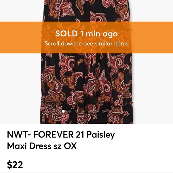 ❌❌SOLD -NWT-FOREVER 21 Paisley PLUS MAXI DRESS - Picture 1 of 7